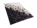  Dywan patchwork skórzany 140 x 200 cm czarno-biały KEMAH Lumarko!