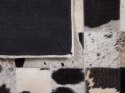  Dywan patchwork skórzany 140 x 200 cm czarno-biały KEMAH Lumarko!