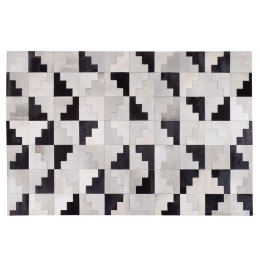  Dywan patchwork skórzany 140 x 200 cm czarno-szary EFIRLI Lumarko!