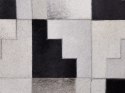  Dywan patchwork skórzany 140 x 200 cm czarno-szary EFIRLI Lumarko!