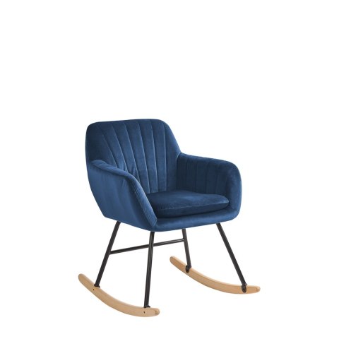  Fotel Bujany Welurowy Ciemnoniebieski Liarum