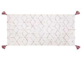  Dywan Shaggy 80 X 150 Cm Biały Sakarya