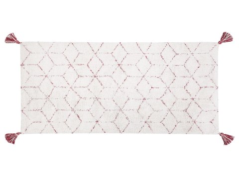  Dywan Shaggy 80 X 150 Cm Biały Sakarya