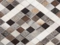  Dywan patchwork skórzany 140 x 200 cm szaro-brązowy AKDERE Lumarko!