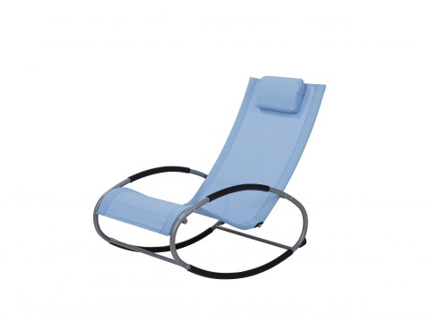  Krzesło ogrodowe bujane niebieskie CAMPO