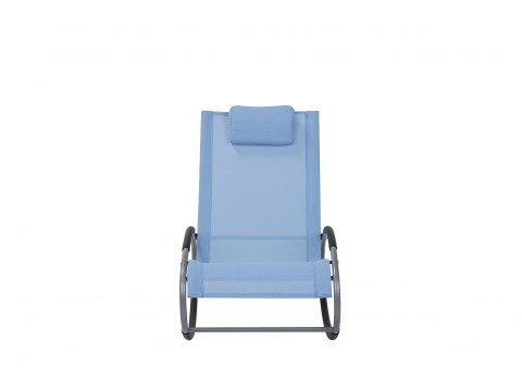  Krzesło ogrodowe bujane niebieskie CAMPO
