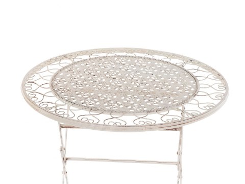  Zestaw mebli balkonowych metalowy beżowy TRIESTE