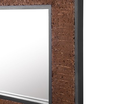  Drewniane lustro ścienne 60 x 60 cm ciemne BOISE