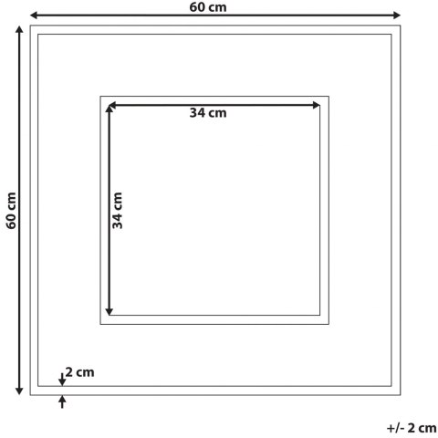  Drewniane lustro ścienne 60 x 60 cm ciemne BOISE