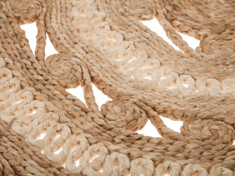  Dywan Okrągły Z Juty ⌀ 140 Cm Beżowy Goyne