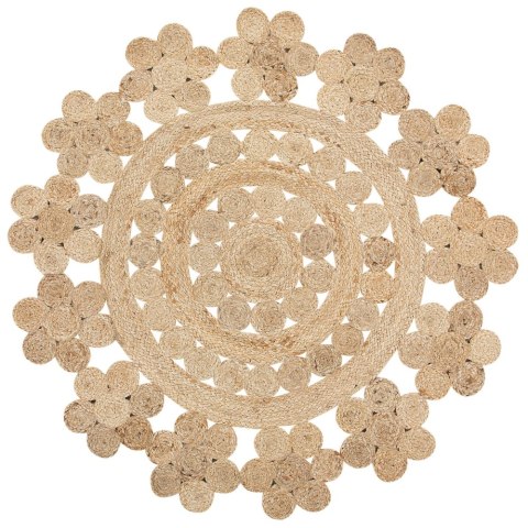  Dywan okrągły z juty ø 120 cm beżowy BIRECIK