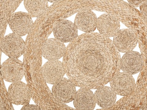  Dywan okrągły z juty ø 120 cm beżowy BIRECIK