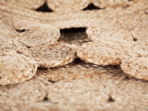  Dywan okrągły z juty ø 120 cm beżowy BIRECIK