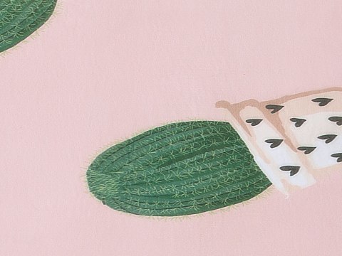  Dywan w kaktusy 80 x 150 cm różowy ELDIVAN