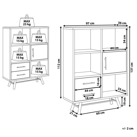  Regał jasne drewno ATLANTA