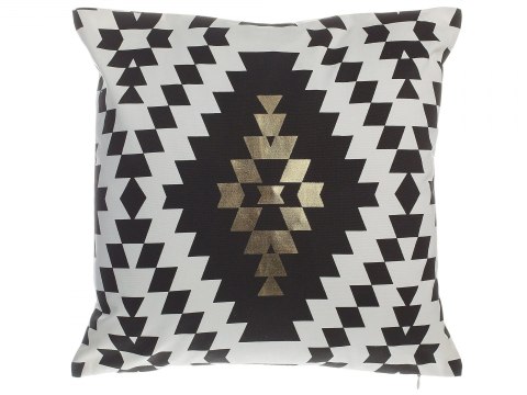  2 bawełniane poduszki dekoracyjne w romby 45 x 45 cm czarno-białe COLEUS