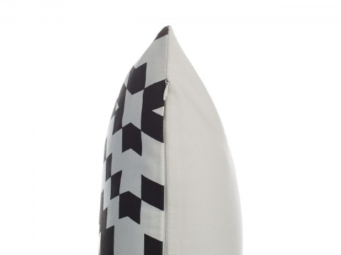  2 bawełniane poduszki dekoracyjne w romby 45 x 45 cm czarno-białe COLEUS