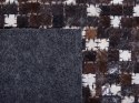  Dywan patchwork skórzany 140 x 200 cm brązowy AKKESE Lumarko!