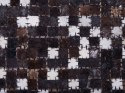  Dywan patchwork skórzany 140 x 200 cm brązowy AKKESE Lumarko!