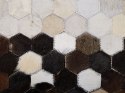  Dywan patchwork skórzany 160 x 230 cm brązowo-beżowy EYIM Lumarko!