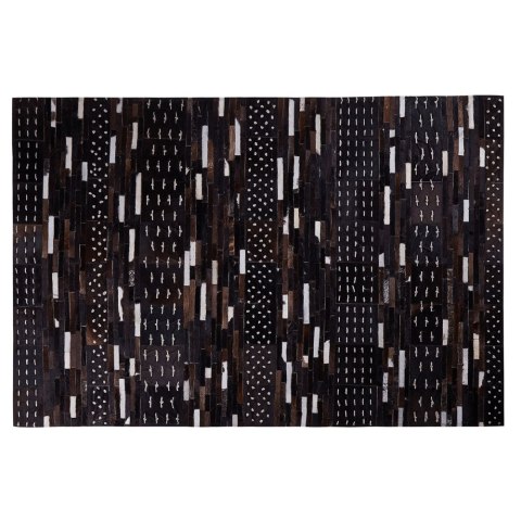  Dywan patchwork skórzany 160 x 230 cm brązowy AKSEKI