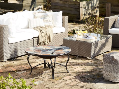  Palenisko ogrodowe z grillem stalowe wielokolorowe EREBUS