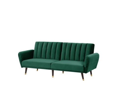  Sofa rozkładana welurowa szmaragdowa VIMMERBY