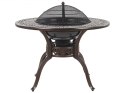  Stół ogrodowy z grillem okrągły ⌀ 105 cm brązowy MANFRIA Lumarko!