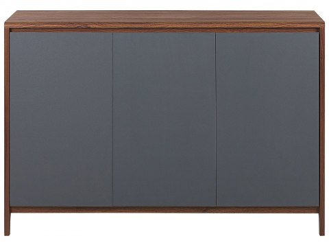  Szafka trzydrzwiowa ciemne drewno z szarym MEDFORT