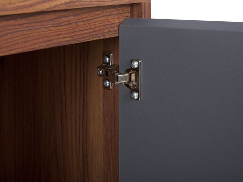  Szafka trzydrzwiowa ciemne drewno z szarym MEDFORT