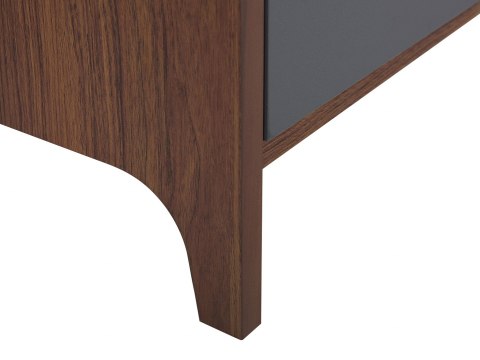  Szafka trzydrzwiowa ciemne drewno z szarym MEDFORT