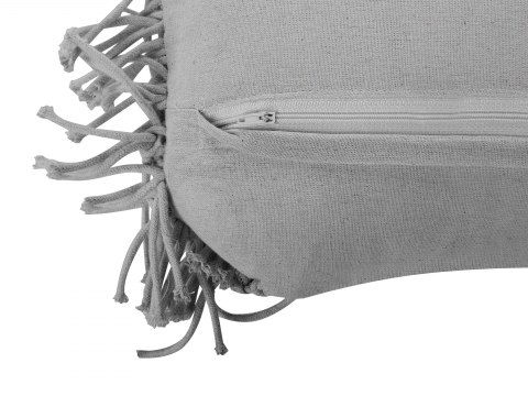  2 bawełniane poduszki dekoracyjne makrama 30 x 45 cm szare KIRIKKALE