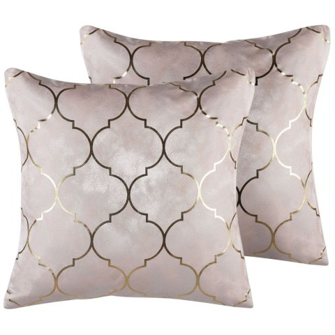  2 Poduszki Dekoracyjne W Marokańską Koniczynę 45 X 45 Cm Różowe Alyssum