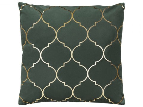  2 Welurowe Poduszki Dekoracyjne W Marokańską Koniczynę 45 X 45 Cm Zielone Alyssum
