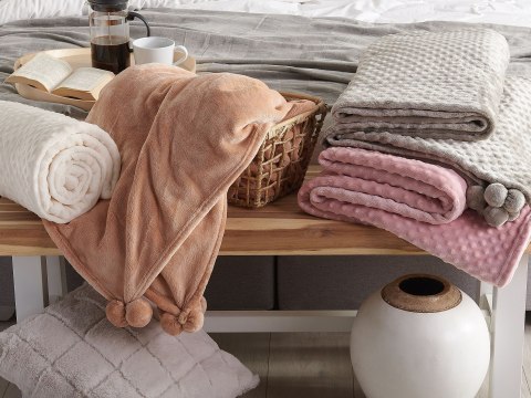  Koc 200 x 220 cm brązowy TERKE