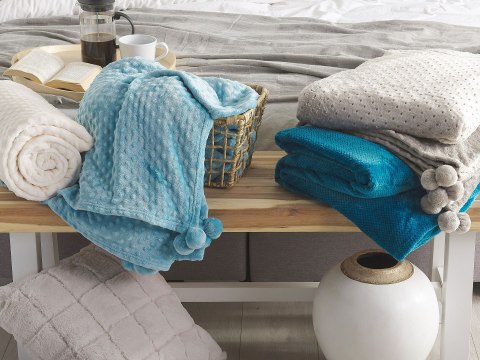  Koc 200 X 220 Cm Szary Samur