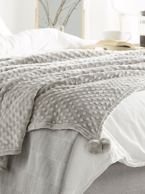  Koc 200 X 220 Cm Szary Samur