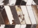  Dywan patchwork skórzany 160 x 230 cm brązowo-biały AKYELE Lumarko!