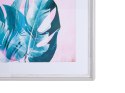  Obraz w ramie liście 60 x 80 cm niebiesko-różowy AGENA Lumarko!