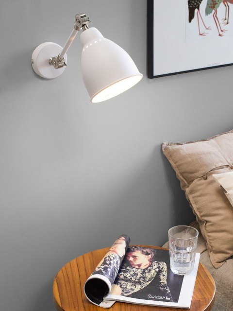  Zestaw 2 lamp ściennych metalowych biały MISSISSIPPI