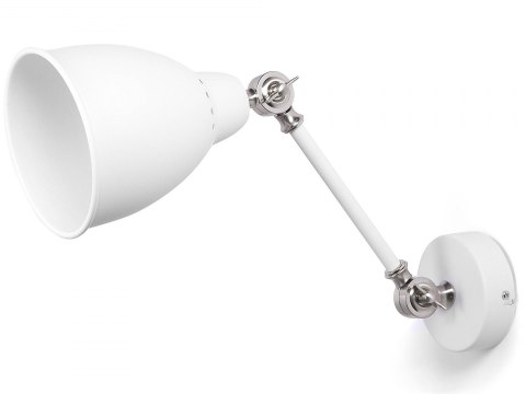  Zestaw 2 lamp ściennych metalowych biały MISSISSIPPI