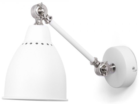  Zestaw 2 lamp ściennych metalowych biały MISSISSIPPI