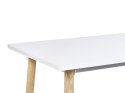  Stół barowy 90 x 50 cm biały z jasnym drewnem CHAVES Lumarko!