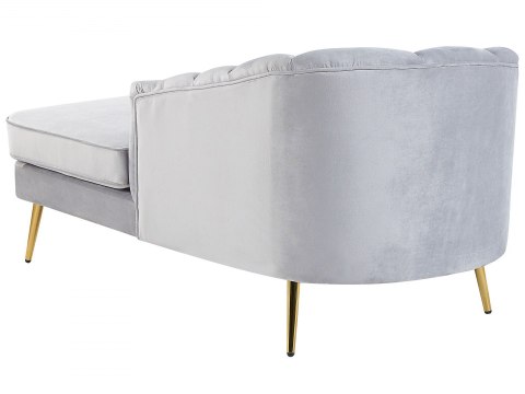  Szezlong welurowy lewostronny szary ALLIER