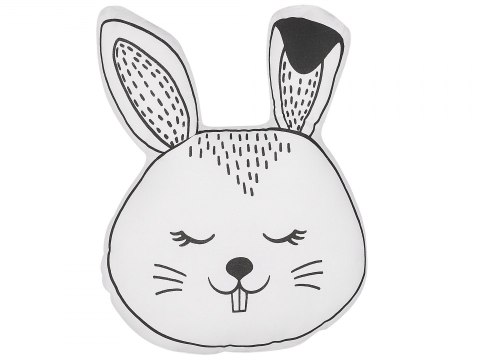  2 bawełniane poduszki dla dzieci królik 53 x 43 cm biało-czarne KANPUR