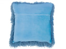  2 poduszki dekoracyjne włochacze 45 x 45 cm niebieskie CIDE Lumarko!