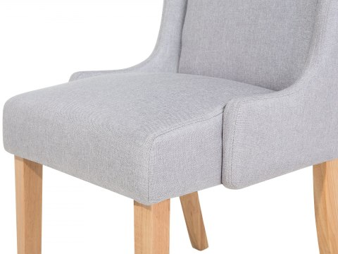  Zestaw 2 krzeseł do jadalni jasnoszary CHAMBERS