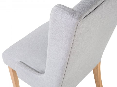  Zestaw 2 krzeseł do jadalni jasnoszary CHAMBERS