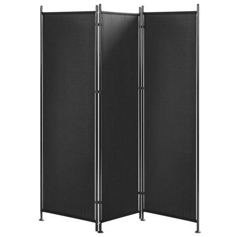  3-panelowy Składany Parawan Pokojowy 160 X 170 Cm Czarny Narni