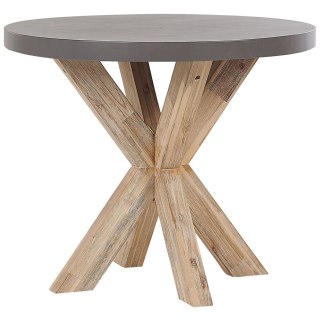  Okrągły Stół Ogrodowy Betonowy ⌀ 90 Cm Szary Olbia